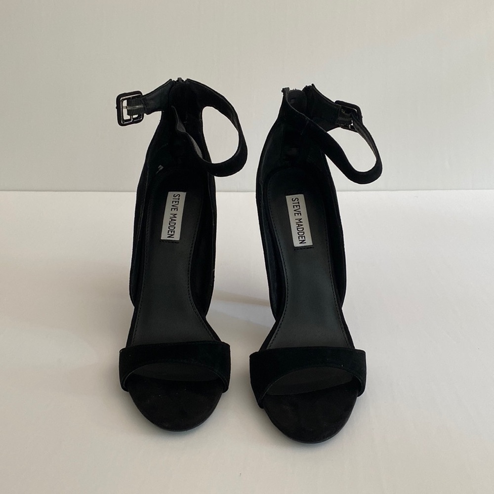 Steve Madden black suede dress sandals